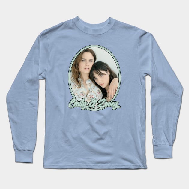 Emily & Zooey Deschanel: Sisters Long Sleeve T-Shirt by Noir-N-More